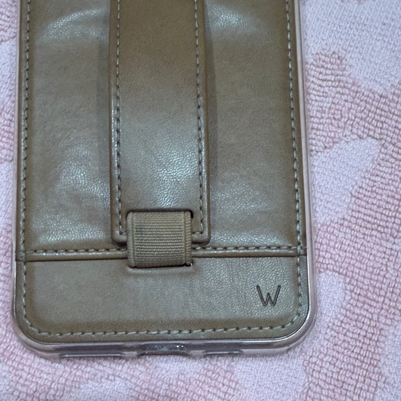 Elegant Tan Leather Phone Case with Stand - Picture 2 of 4